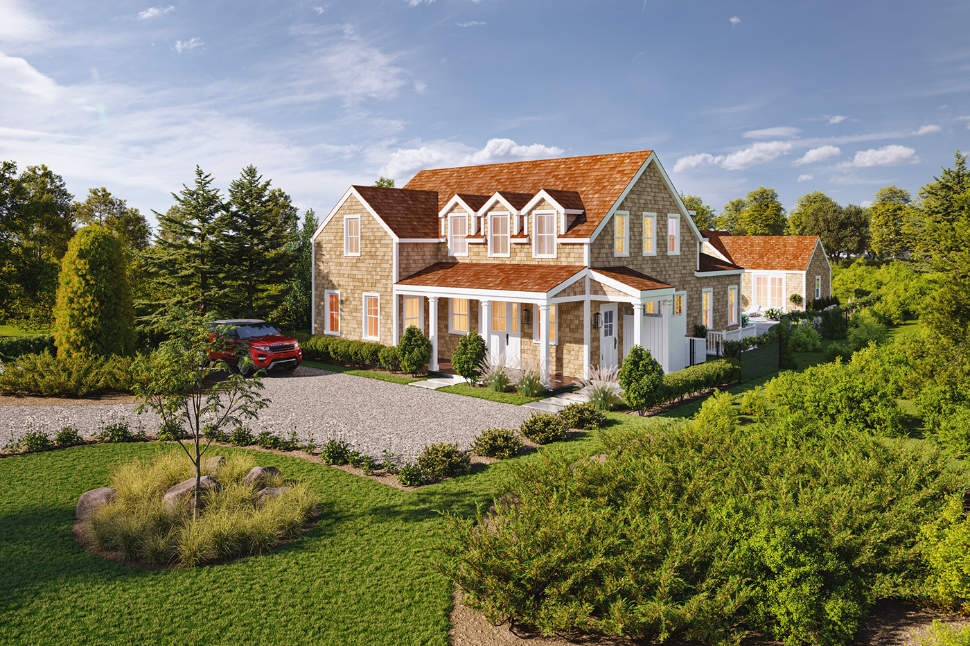 3ds max architecture CGI corona render  exterior house Landscape modern swimming pool visualization