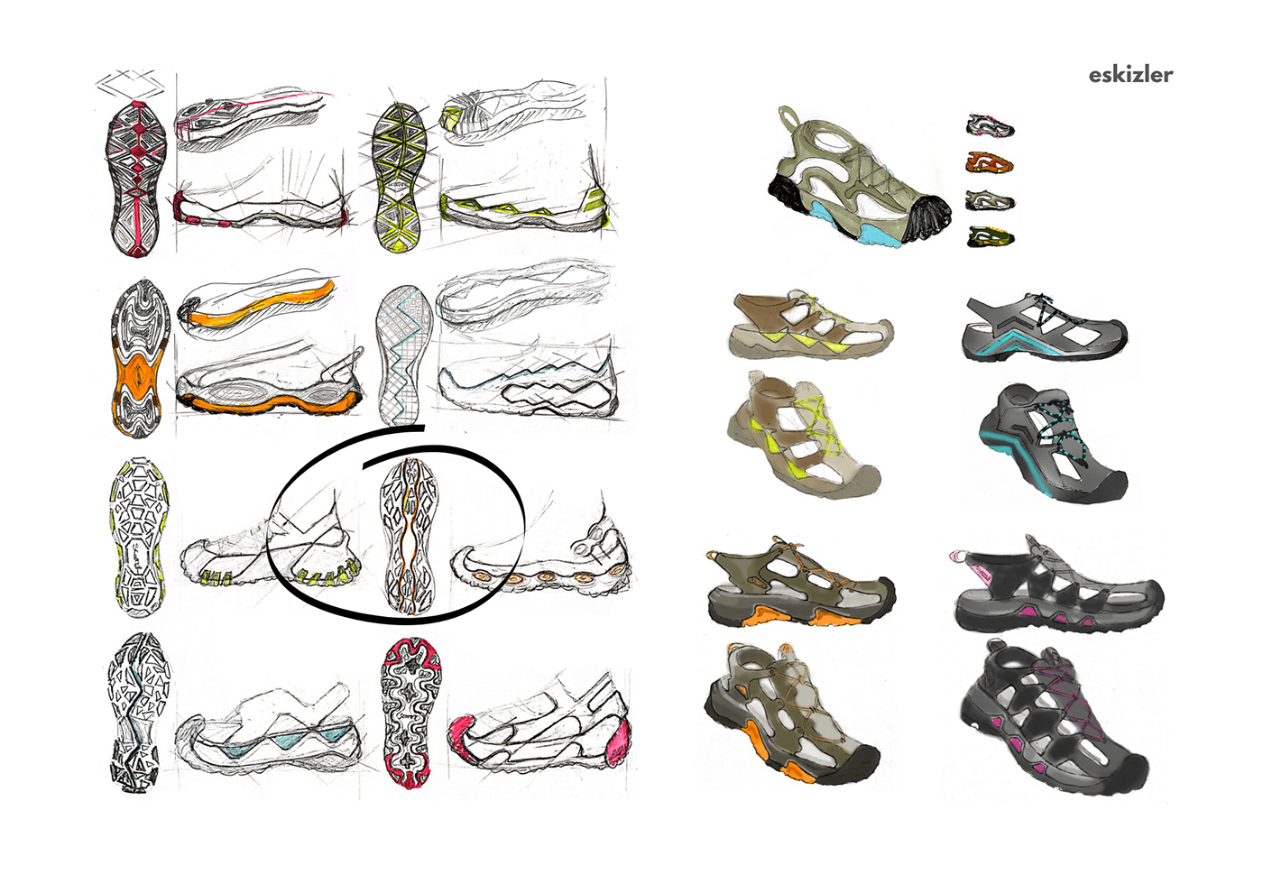 Sandals sandal sandal design Sneaker Design product design  3D Render design