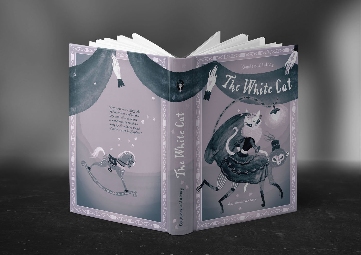 book cover cover illustration cover design fairytale white cat Cat lettering mysterious monkey hand