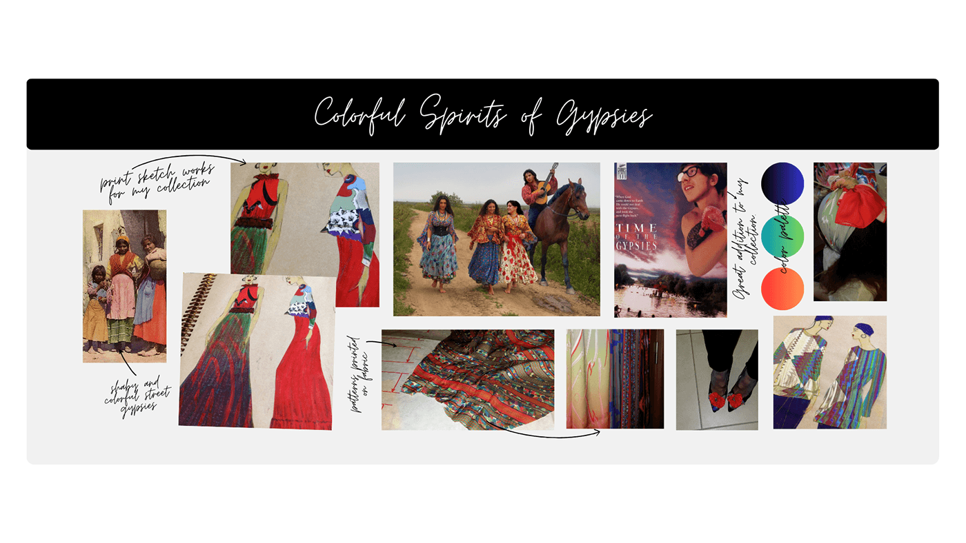 gypsy art project art print fashion design Fashion runway colorful art Gypsy print pattern pattern design  Printing