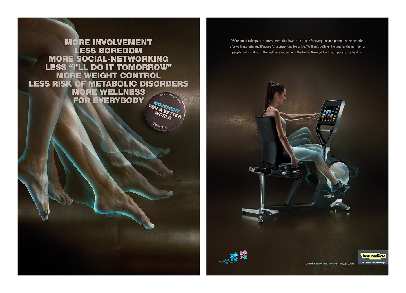movement better ad Health social campagin print Wellness fitness sport workout Stroboscopic poster colors world