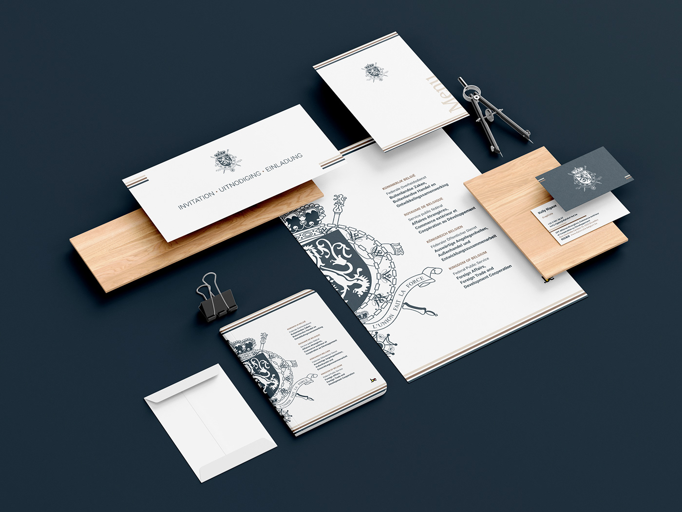 identity visual identity brand identity branding  Goodies Foreign Affairs Ministry Stationery rollup Diplomacy
