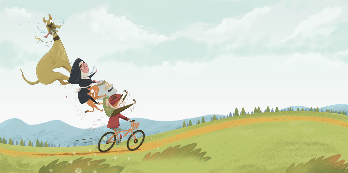editorial children's book children illustration ILLUSTRATION  Canada colombia children Bike digital illustration Album infantil