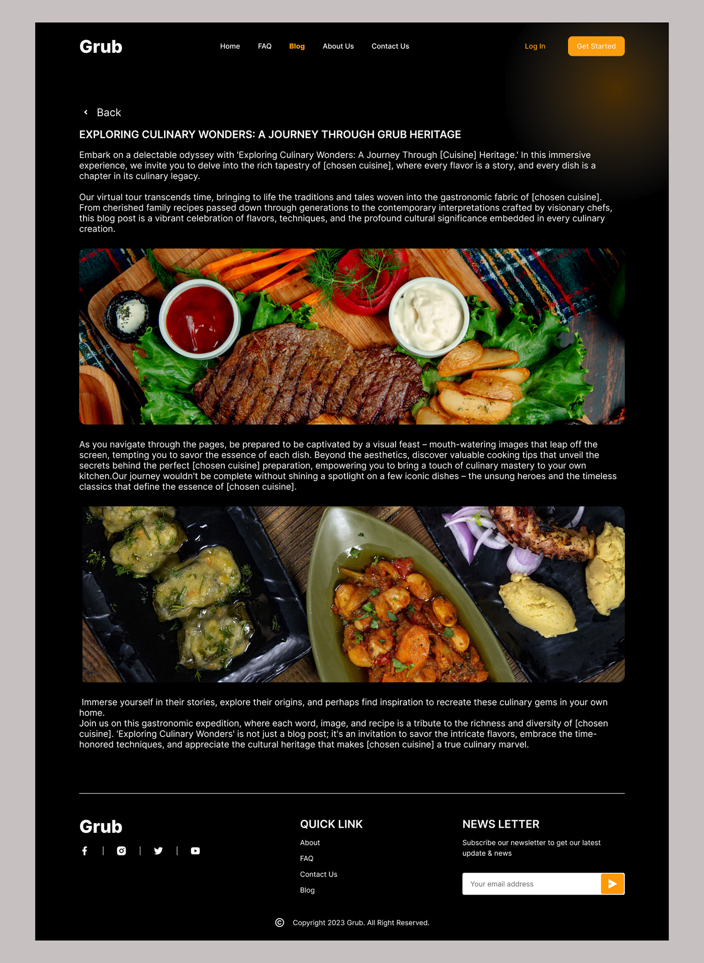 UI/UX ui design landing page Figma user experience Interface Web Design  user interface Food  Food Landing Page