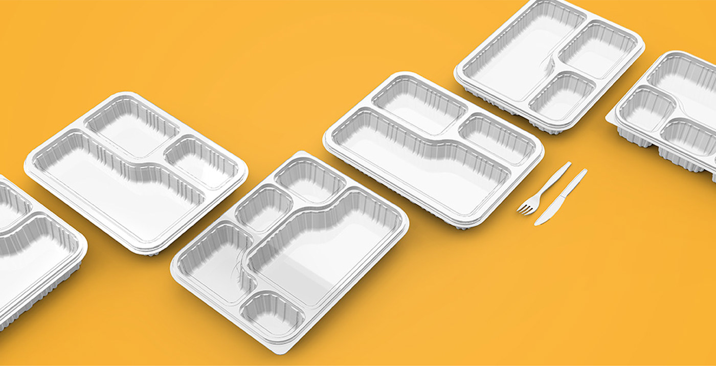 bizongo bowl fillit Food Packaging food tray meaeltray packaging design product design  Structure Design takeaway packaging 