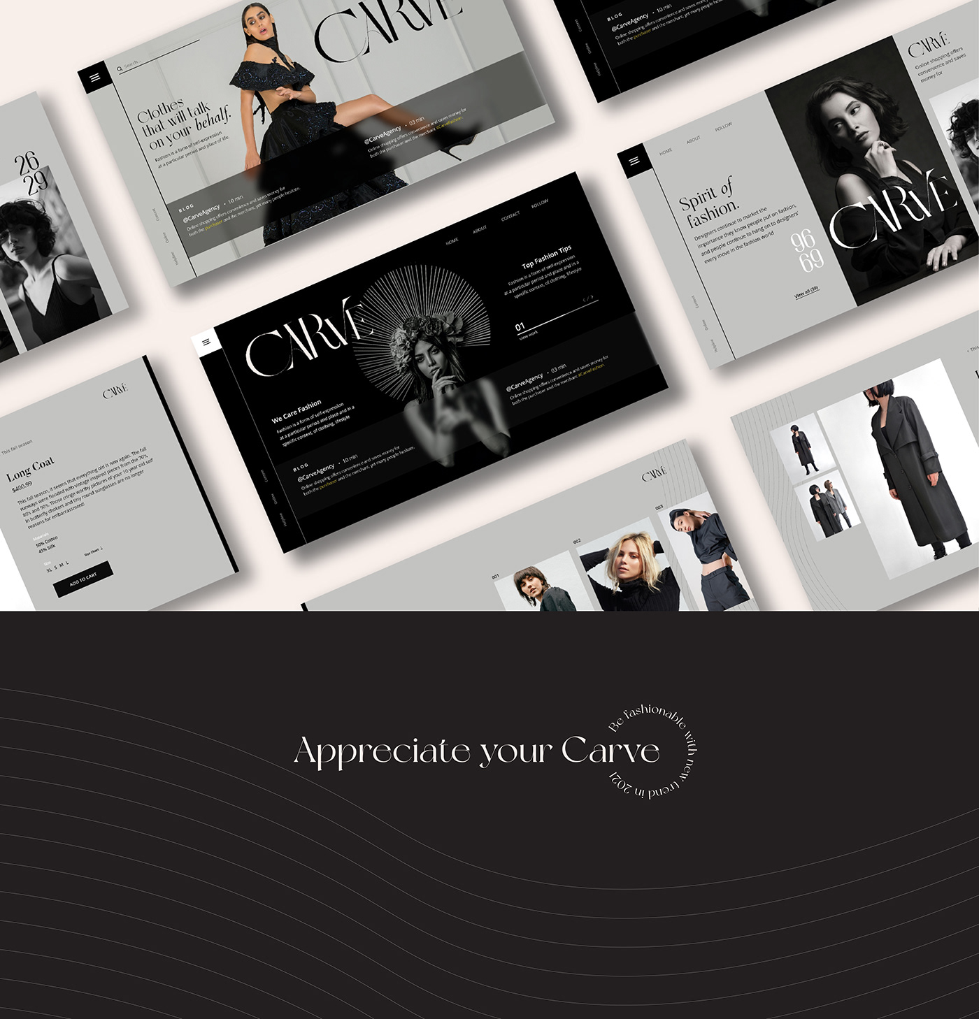 Clothing concept e-commerce fashion brand fashion identity minimal shop UI/UX Web Design  Website