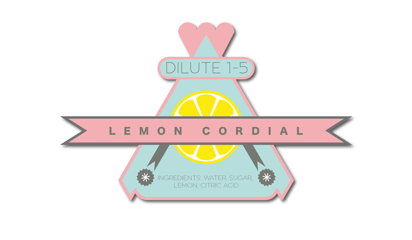 labels Illustratedlabels lemonade bottle lemoncordial Packaging Fun vector Vectorillustration capetown