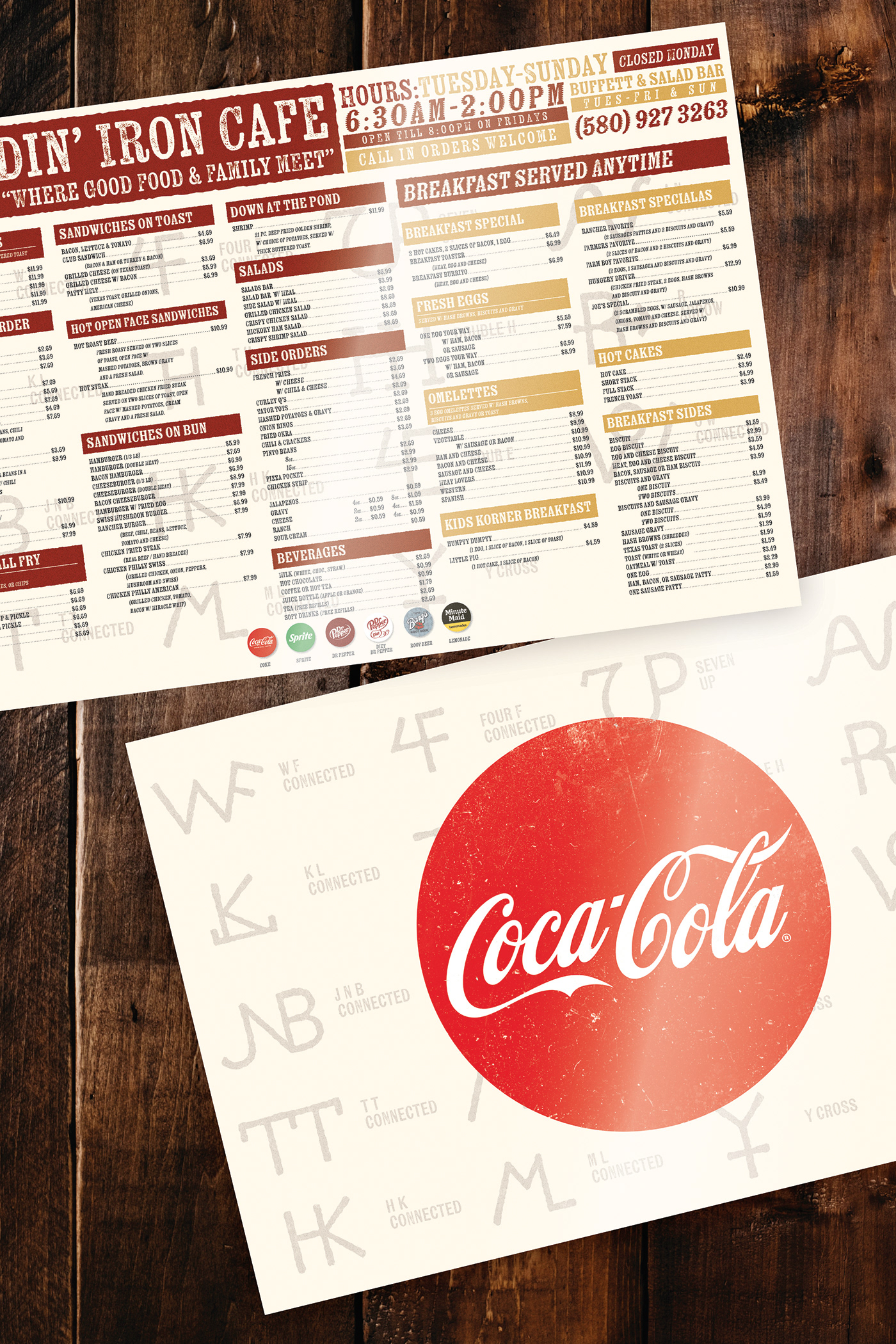 menu design Illustrator Coca-Cola