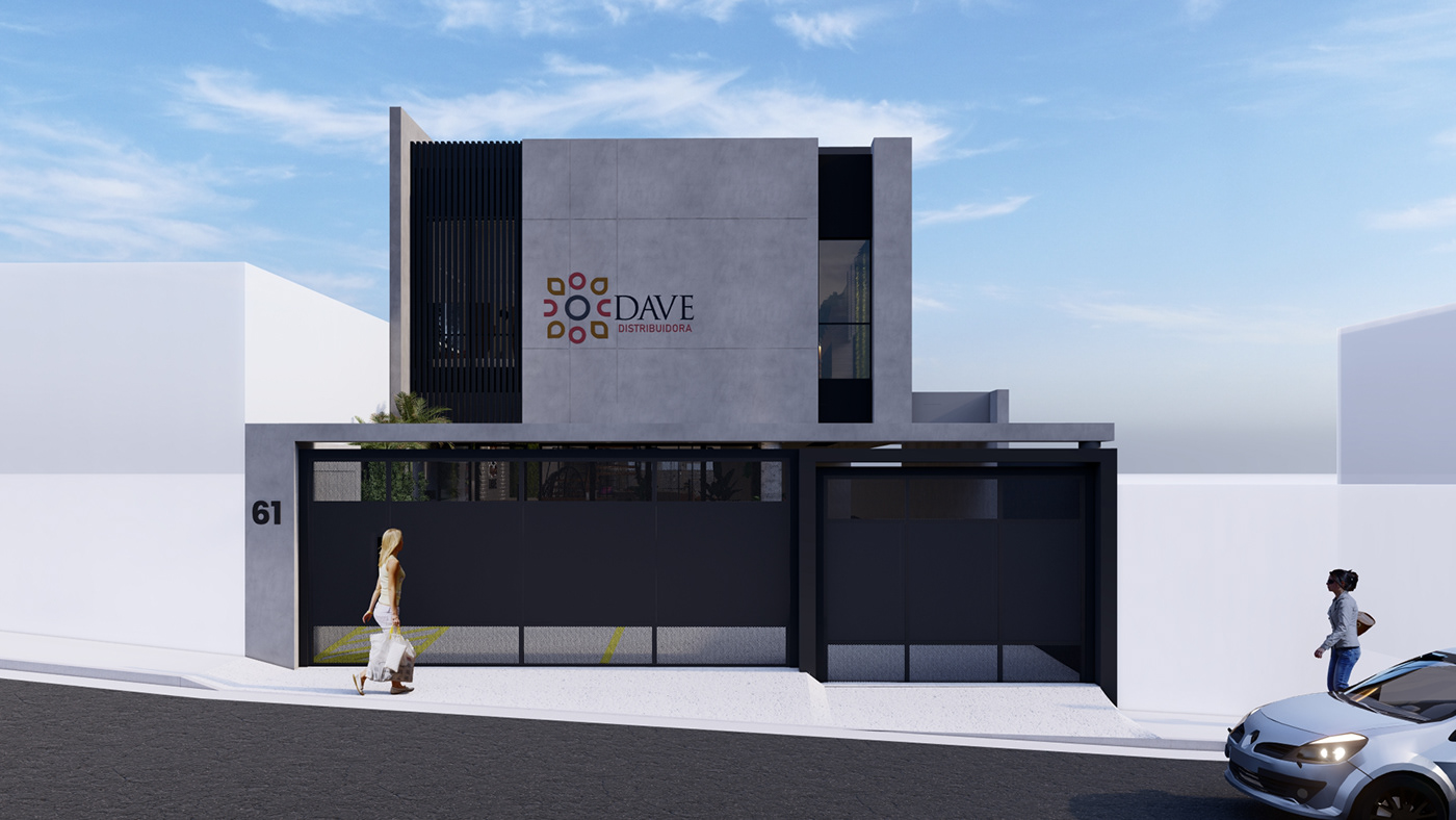 ARQUITETURA projeto 3D revit lumion architecture exterior fachada comercial fachada ARQUITETURA COMERCIAL
