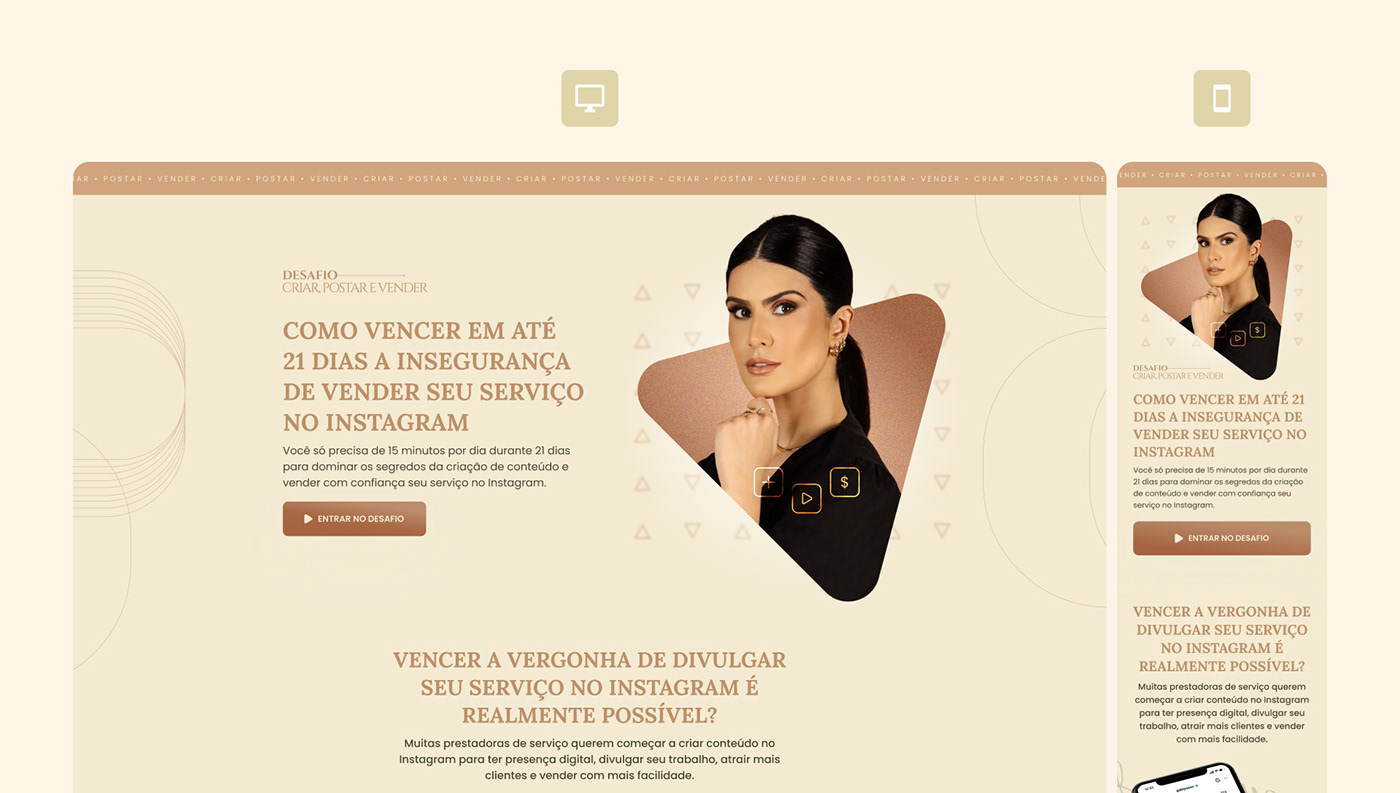 Web Design  UI/UX pagina de vendas lançamento identidade visual ryanerickj onm O novo mercado gabipazos Kauepedretti
