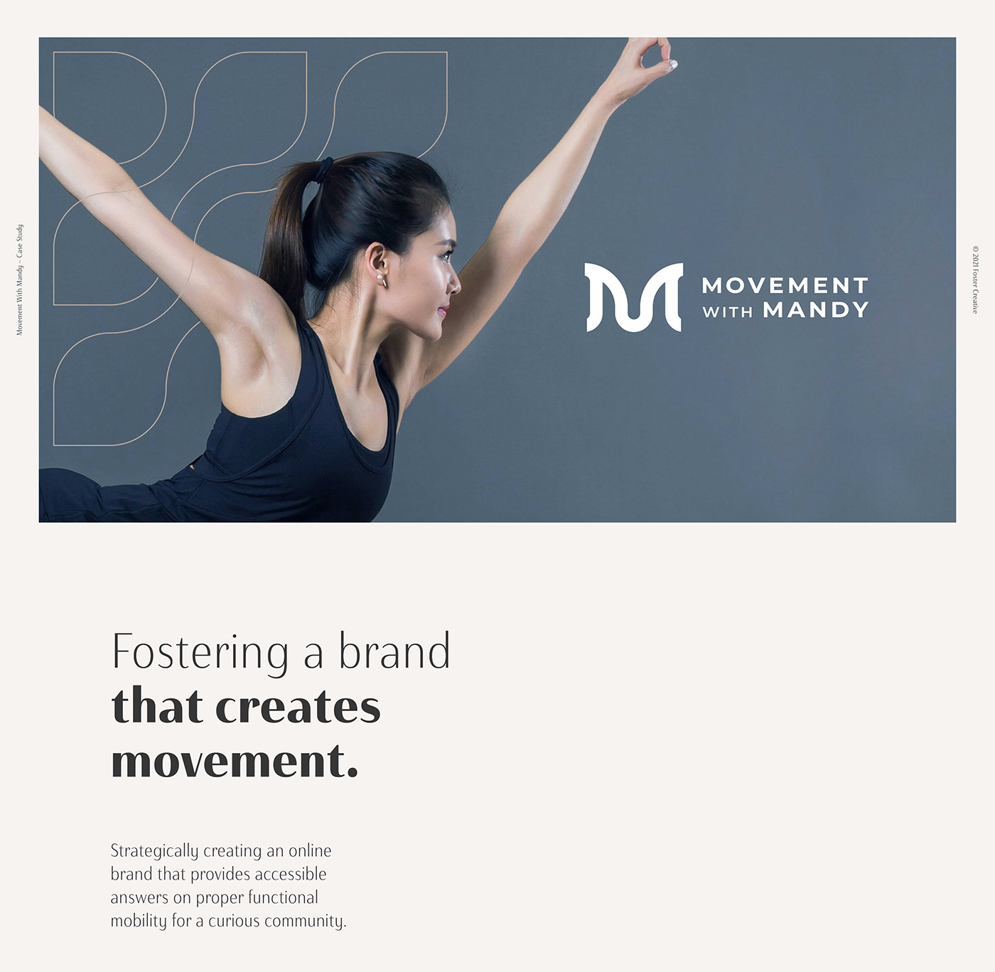 Hero image which includes visual elements from the brand Movement with Mandy to showcase consistency