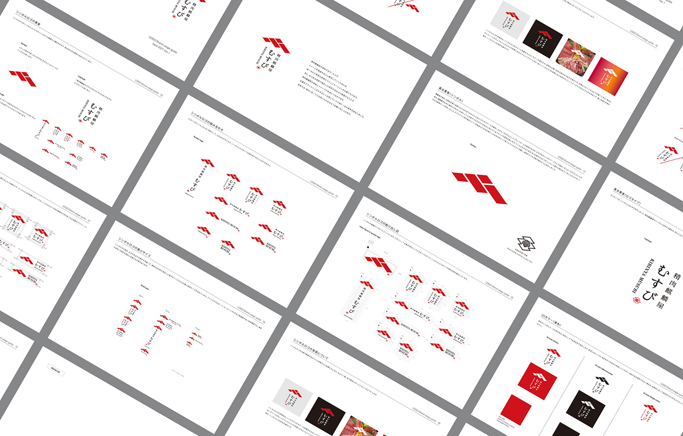 japan red SUKEDACHIDESIGN brand Brand Design branding  graphicdesign Logo Design meat store