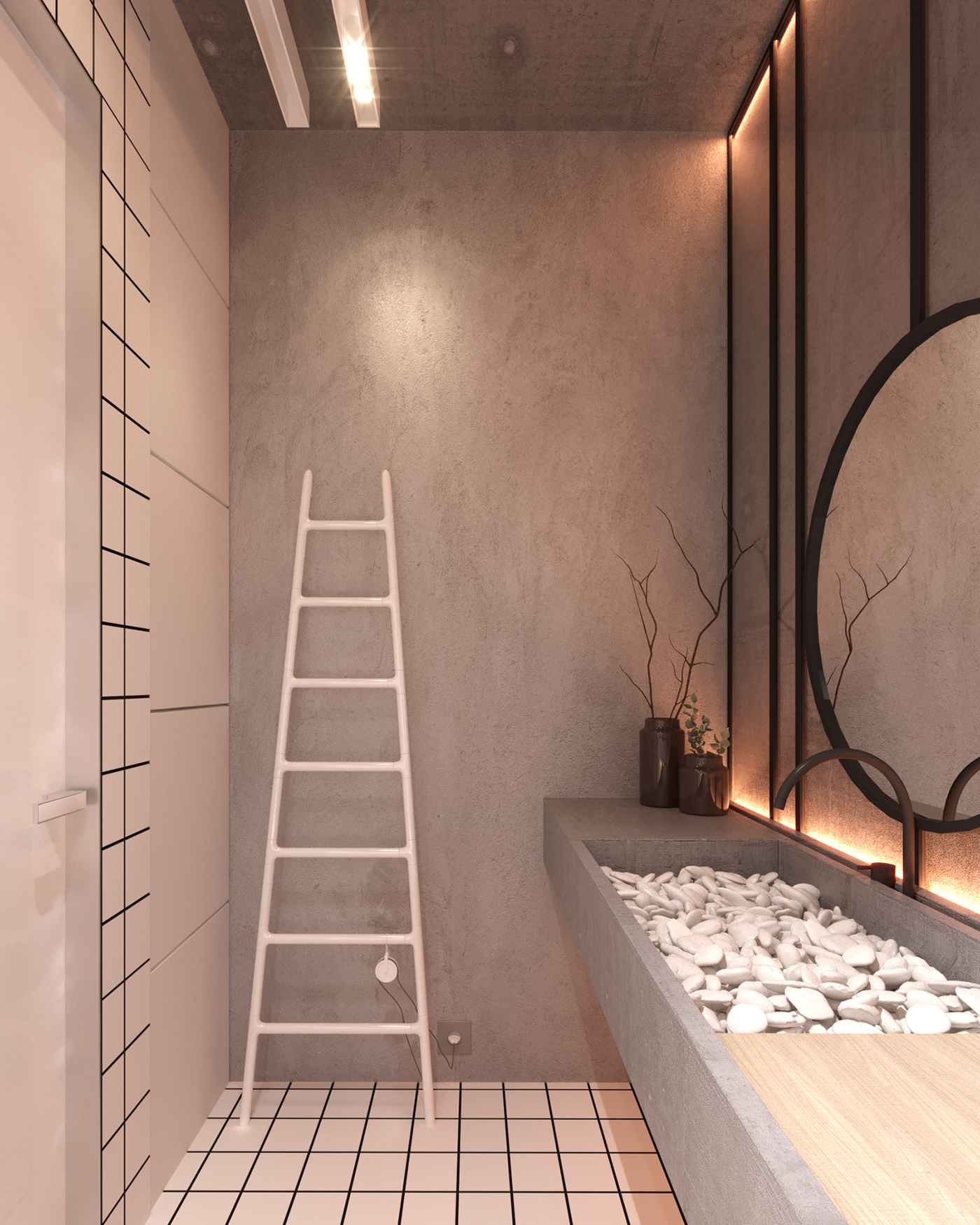 coronarenderer design Interior flat bedroom minimal living