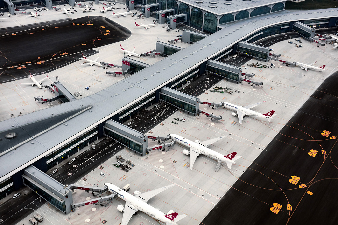 airport Aerial tarmac planes architectural Interior tower Photography  post-production