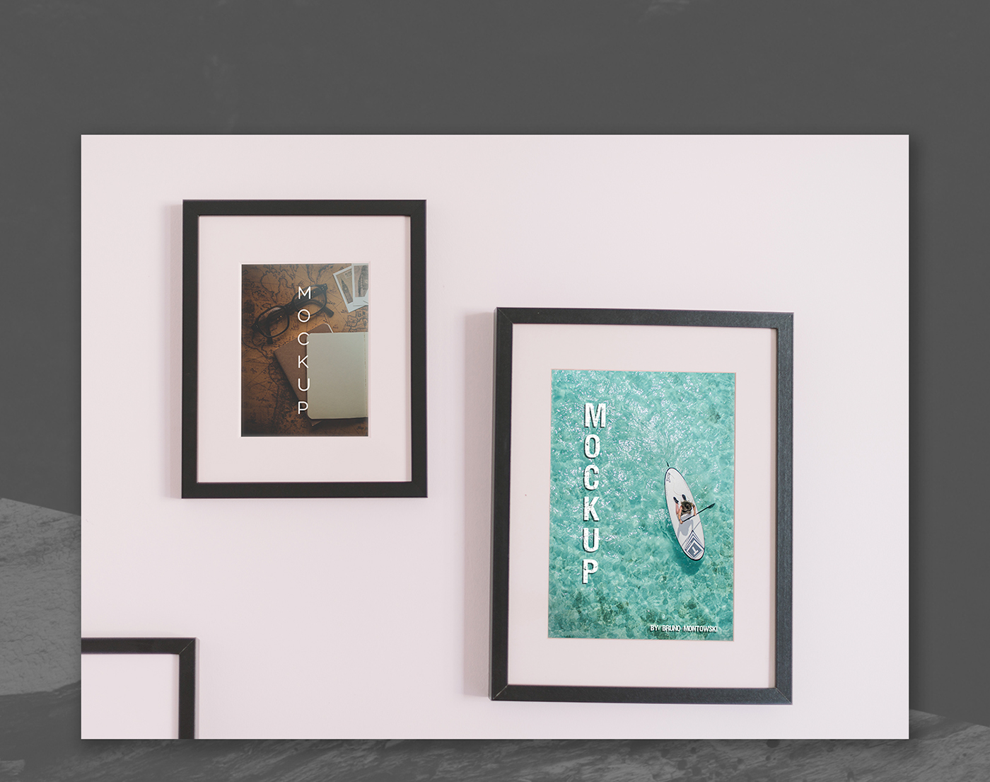 free Mockup mockups mock-up frame Picture room bedroom wall Misc