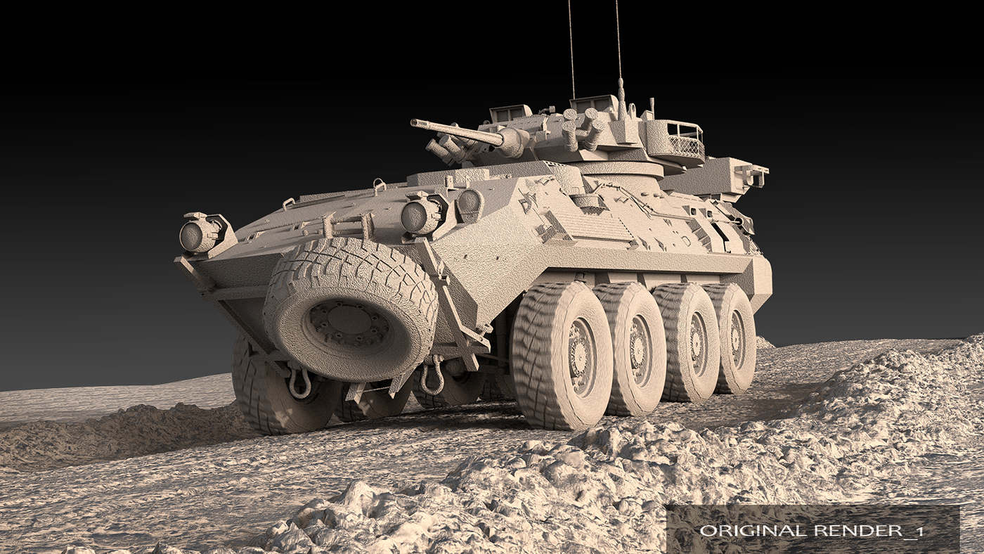 LAV III CGI LIGHT ARMOURED VEHICLE mechanized infantry General Dynamics keyshot