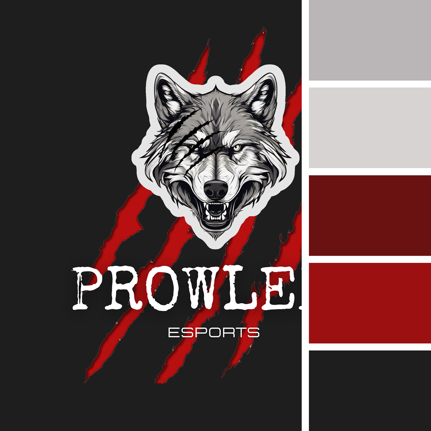 logo sports esports graphic design  brand identity wolf artwork adobe illustrator Brand Design Logo Design