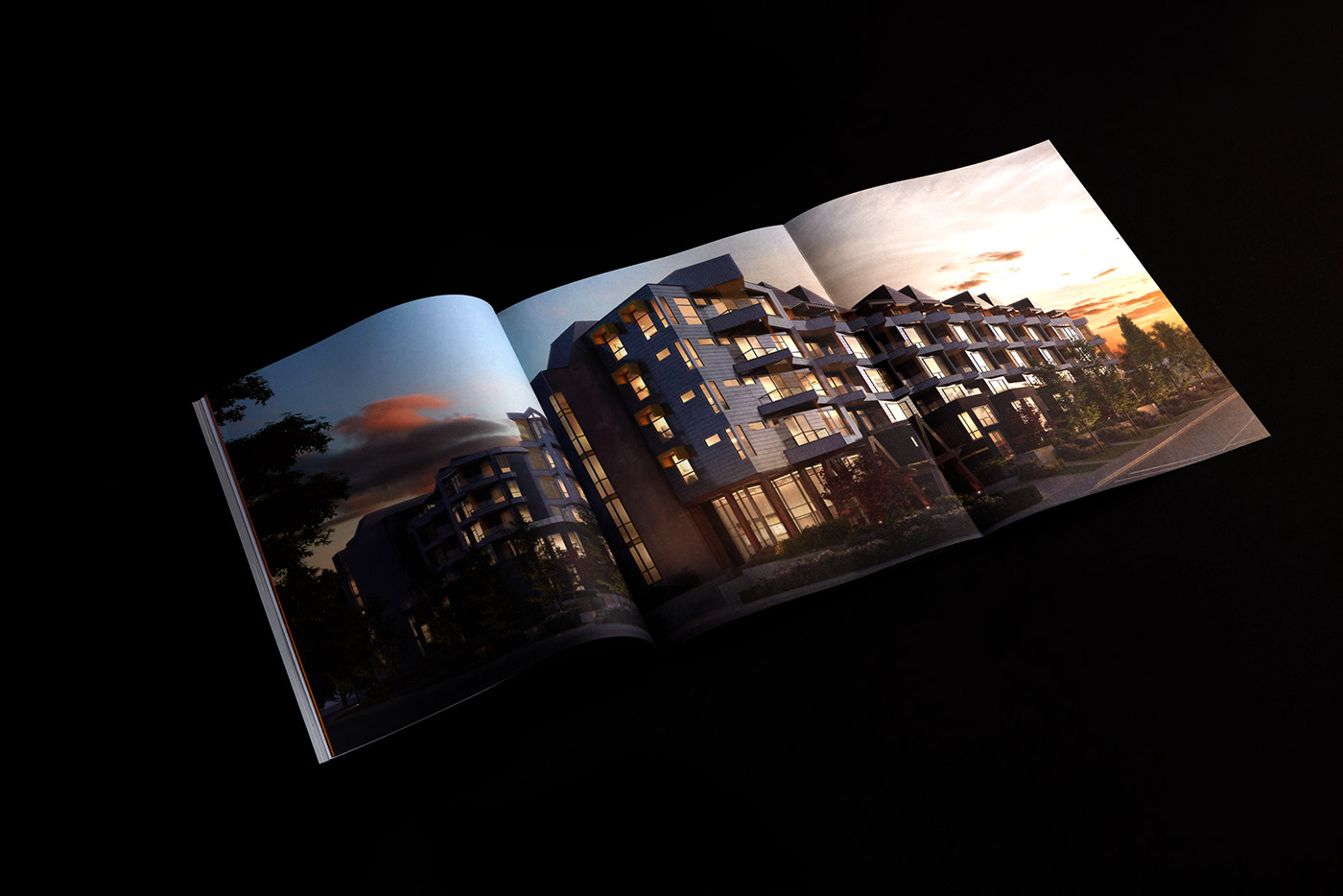 print brochure emboss typography   Layout print production real estate property development branding  Condo