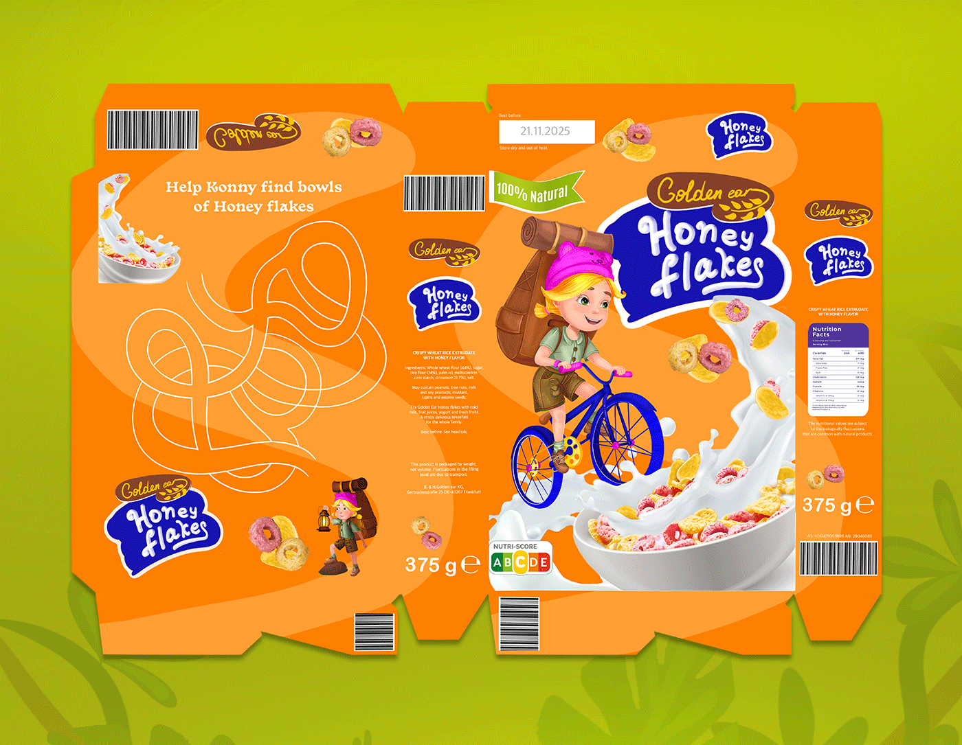 Character design  children illustration packaging design digital illustration ILLUSTRATION  jungle Corn Flakes Character