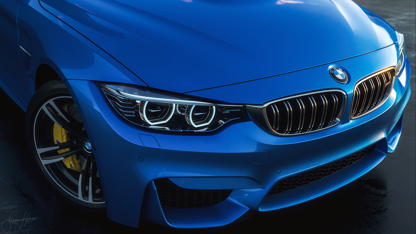 CGI Render BMW m4 vray chaosgroup automotive   Photography  close-up 3ds max
