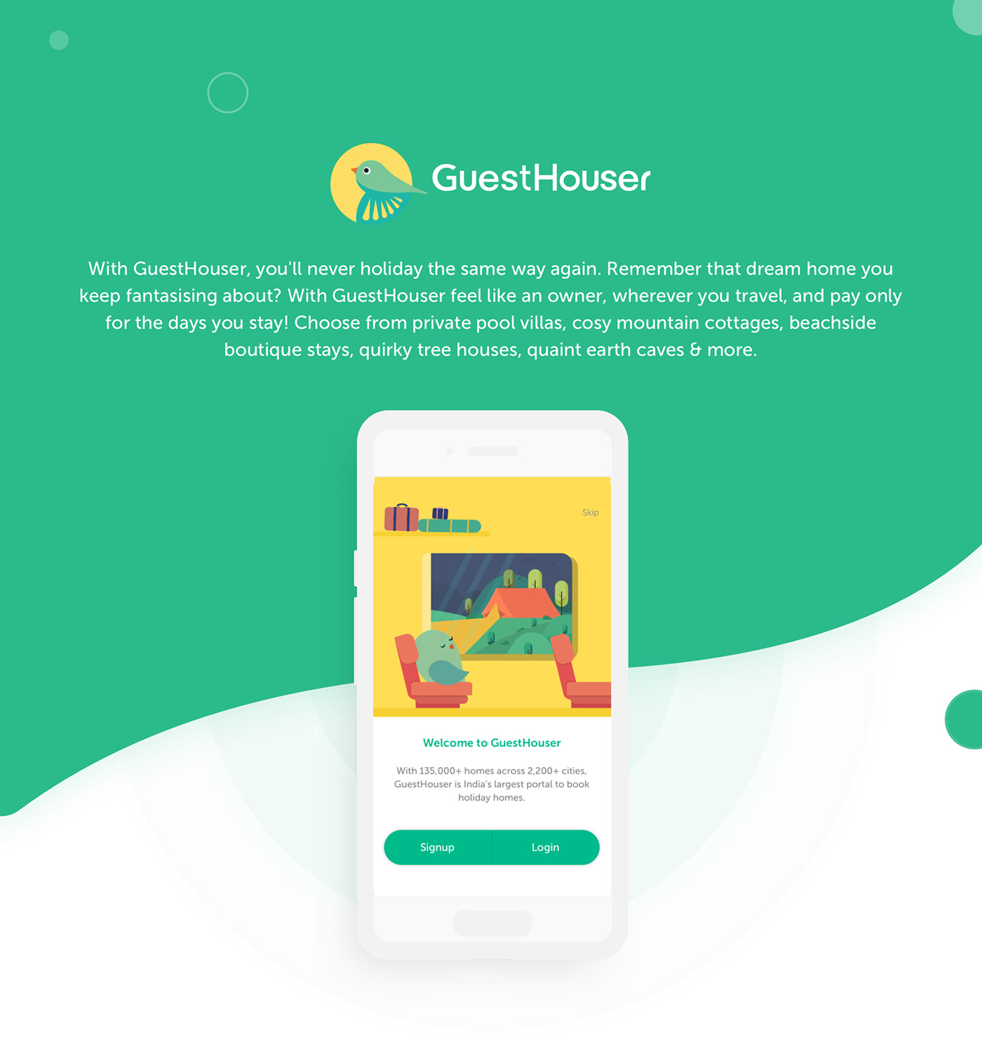 guesthouser Homestay guesthouse Android App iOS App UI ux design research persona