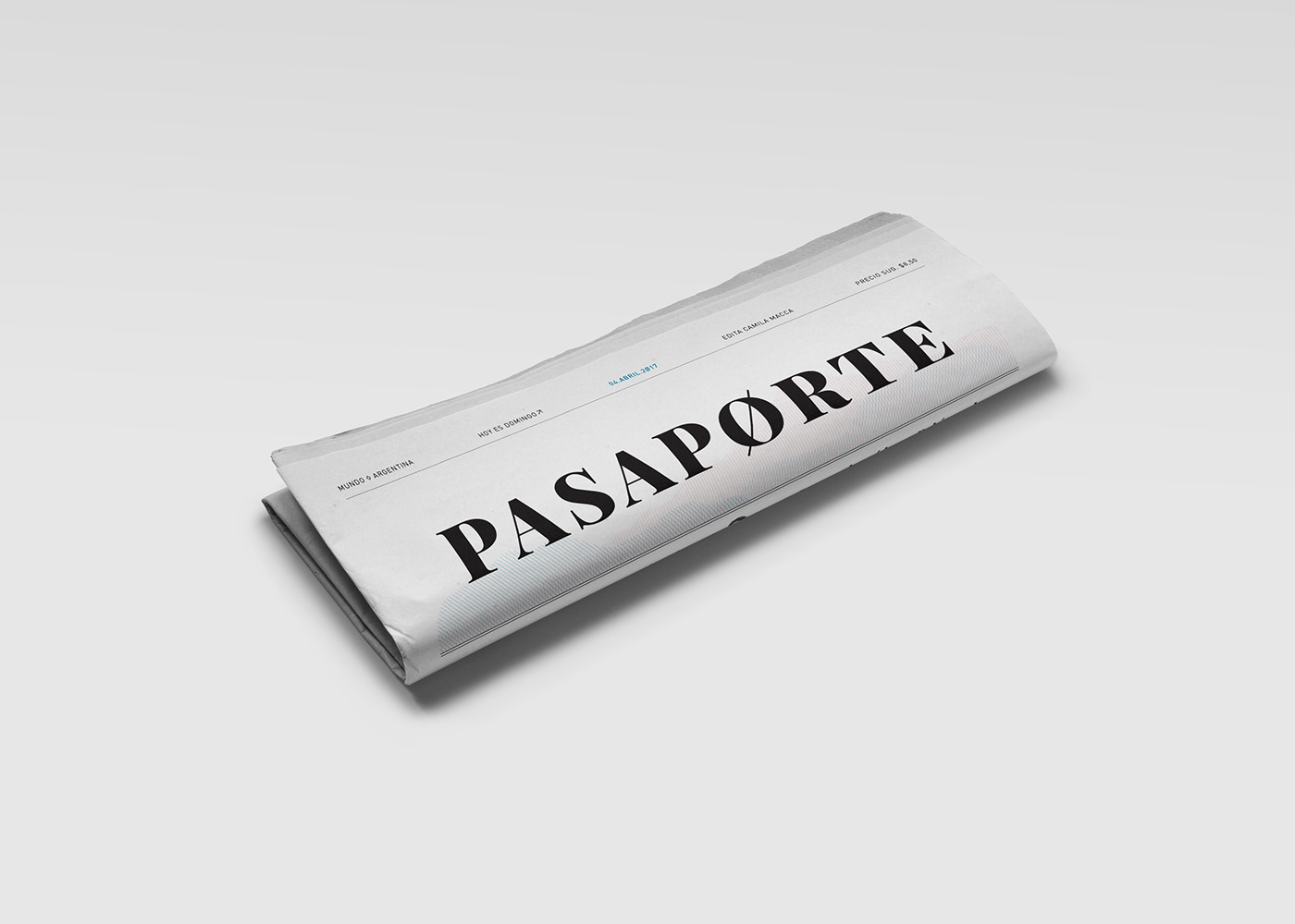 editorial newspaper Pasaporte diario periodico news InDesign