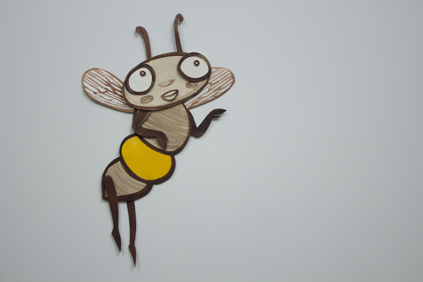 bee character designs bees Character design  exhausted bees happy bees Paper Cut-Out Queen Bee sad bees watercolor Worker Bees