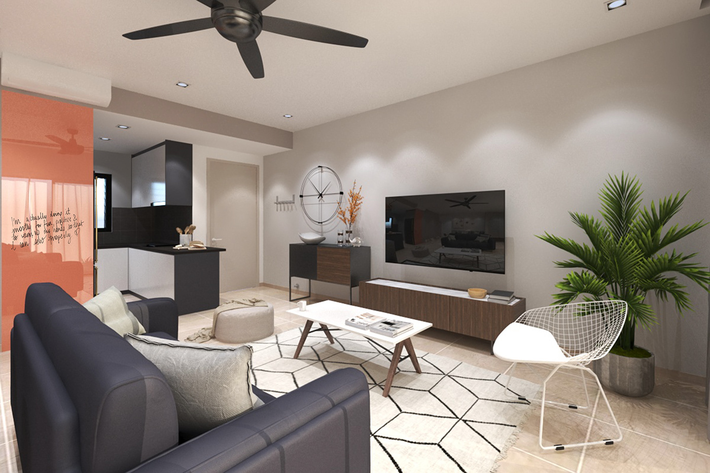 A HINT OF SOFT TOUCH baby condominum first Home sweet home HOME UNIT interior design  miniHome residential suite