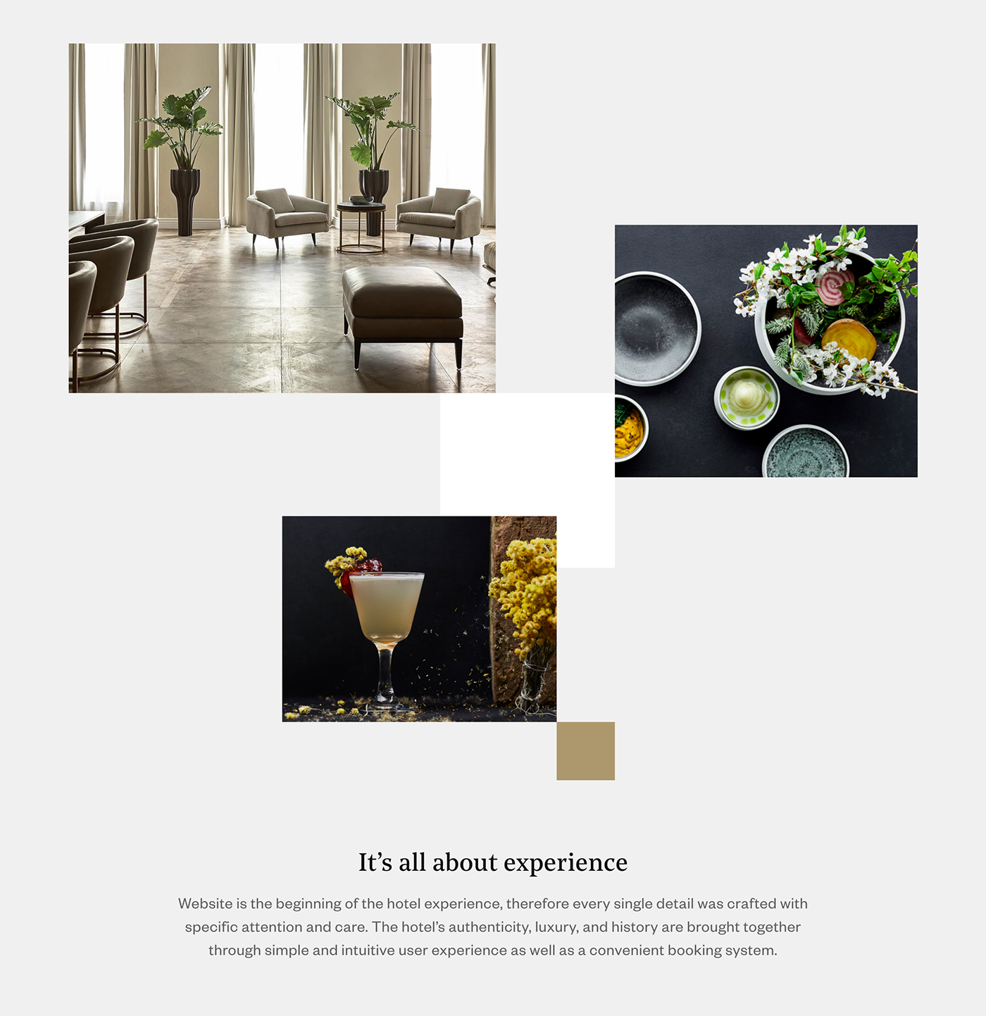 hotel Website luxury Designhotels UI ux Booking interaction dark Noble
