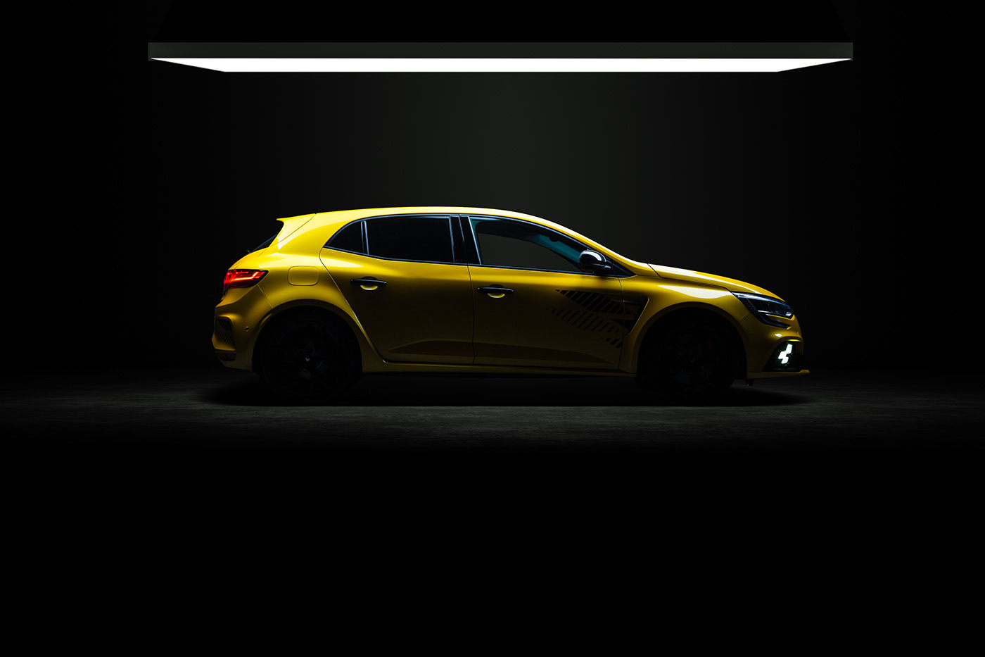 car automotive   studio Photography  lightpainting Cars Supercars supercar yellow renault