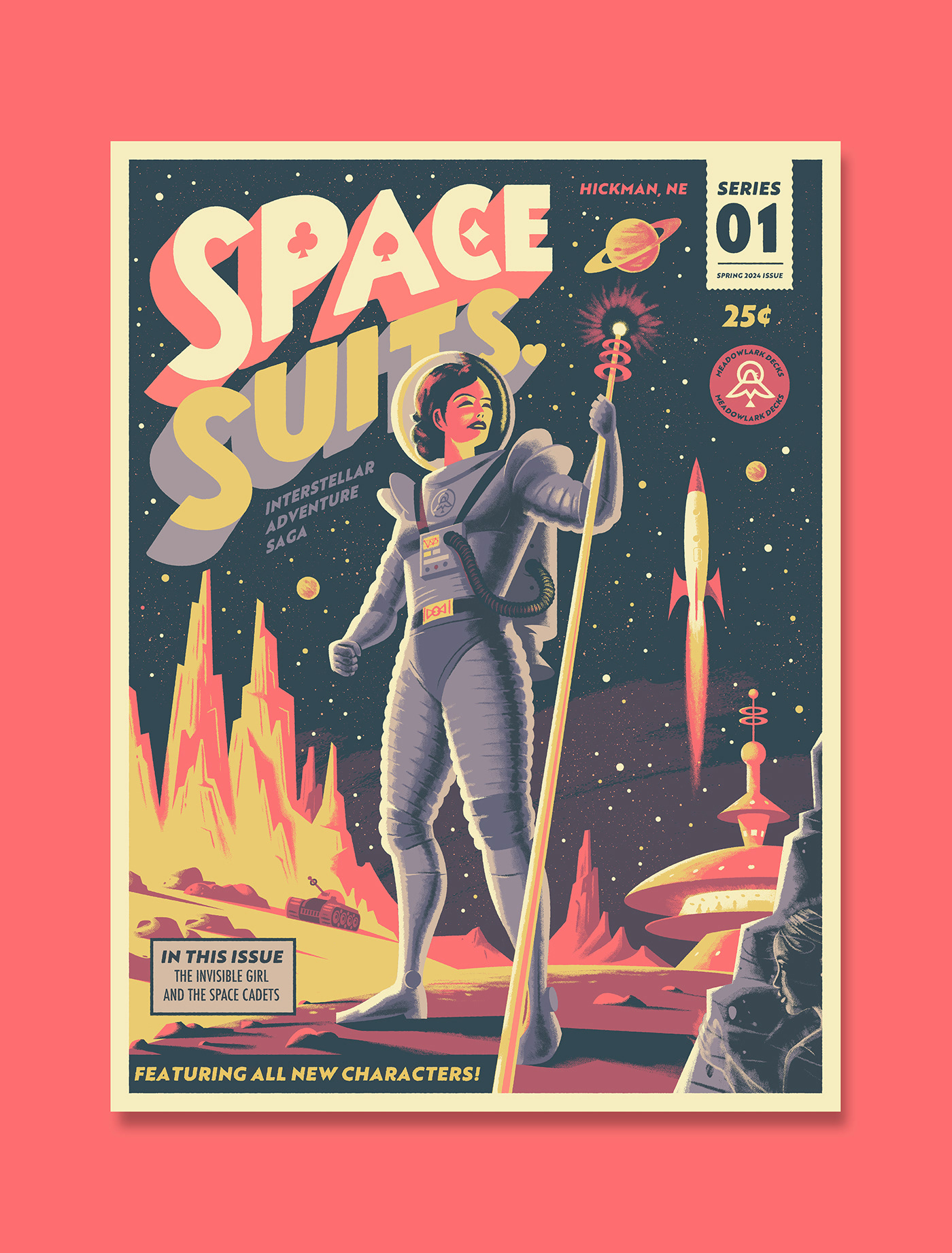 ILLUSTRATION  design Space  product design  print print design  poster Advertising  Illustrator vintage