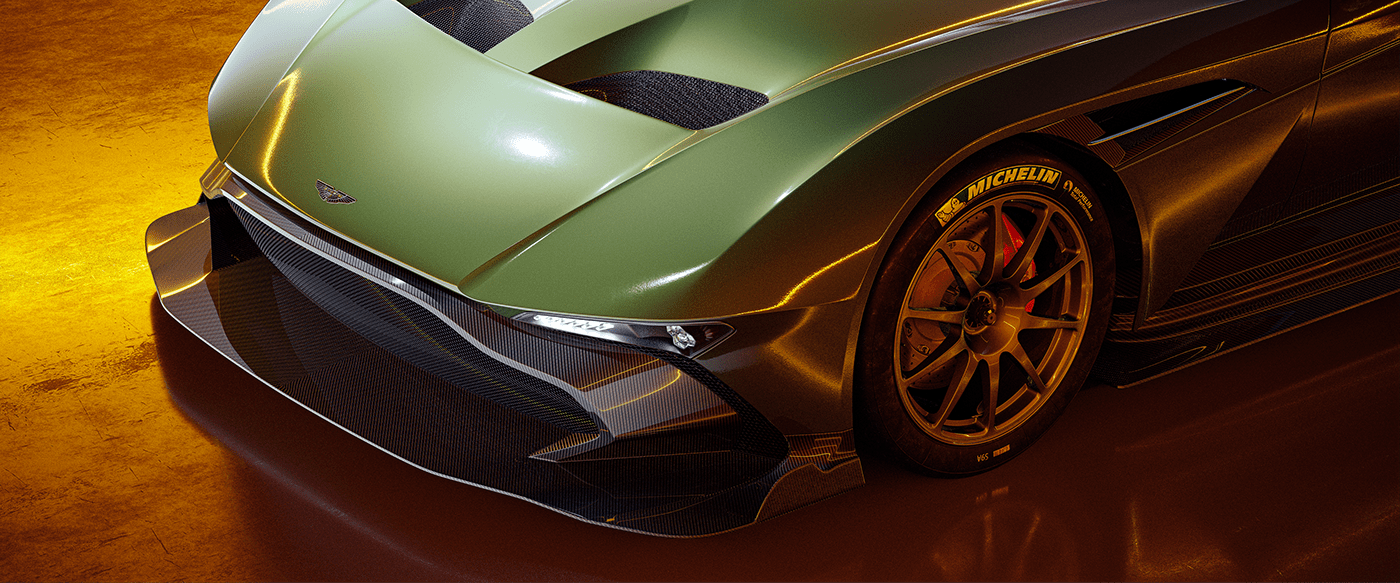 3D aston martin car CGI lighting Photography  Render studio Unreal Engine vulcan