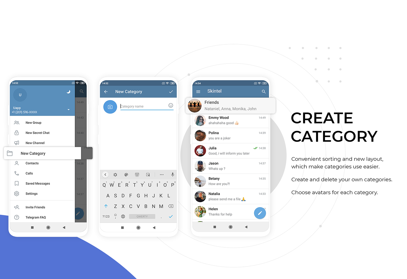 Android App app Chat interaction Messaging apps messenger mobile Telegram UI/UX Web Design 