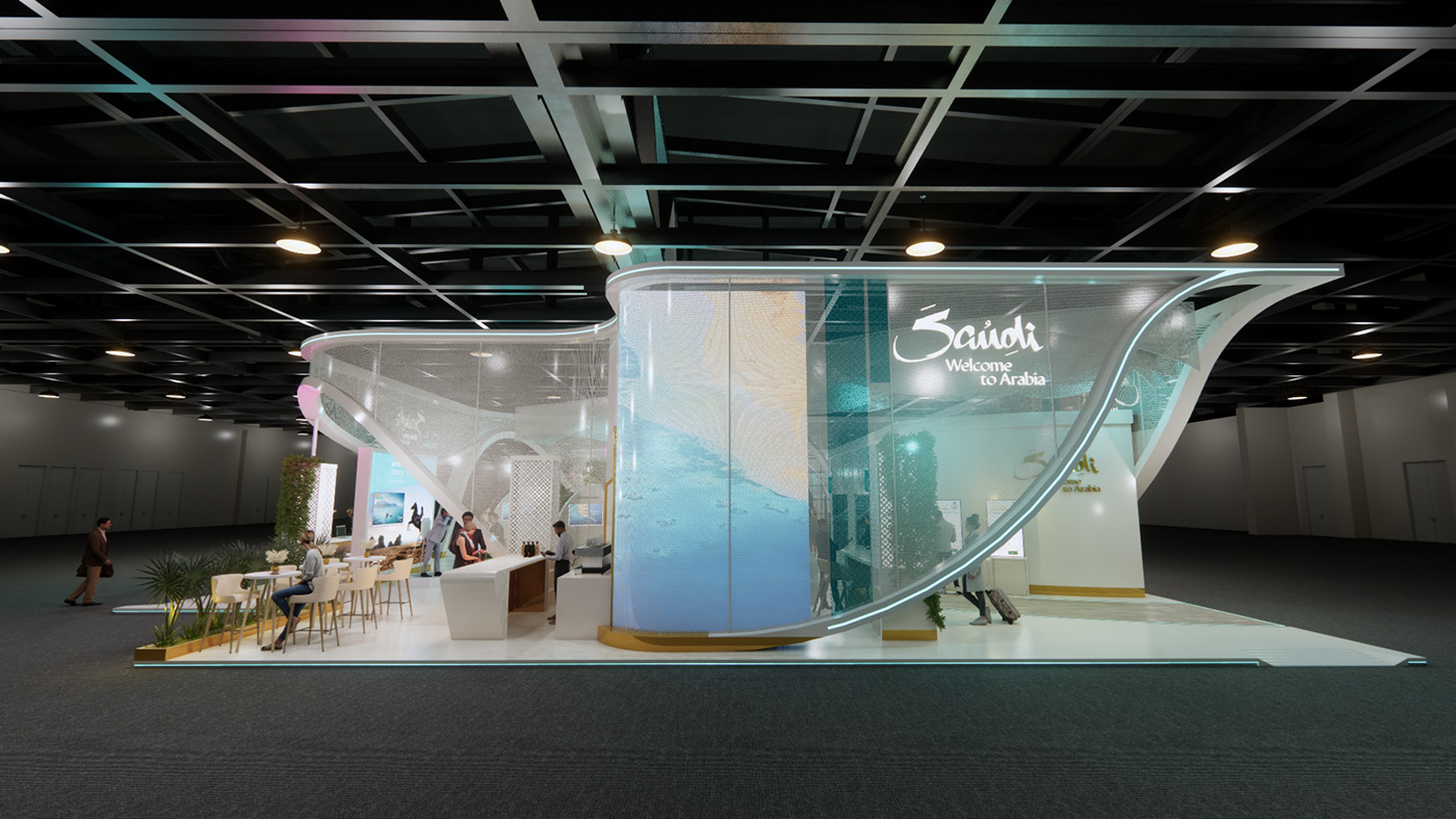Exbition Exhibition Design  exhibition stand Saudi Tourism elegant premium