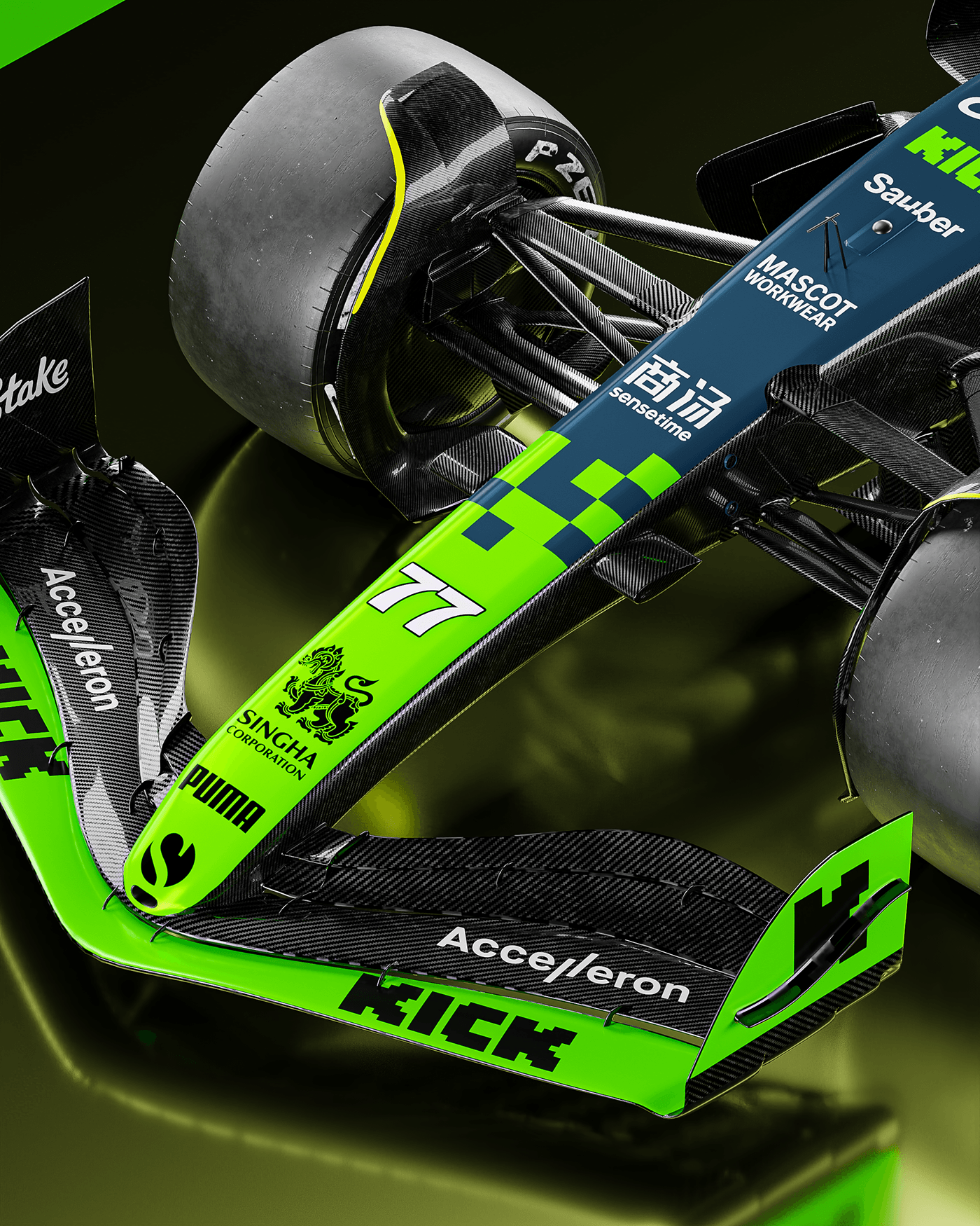 Formula 1 f1 motorsports Racing Livery sport branding  blender 3D CGI