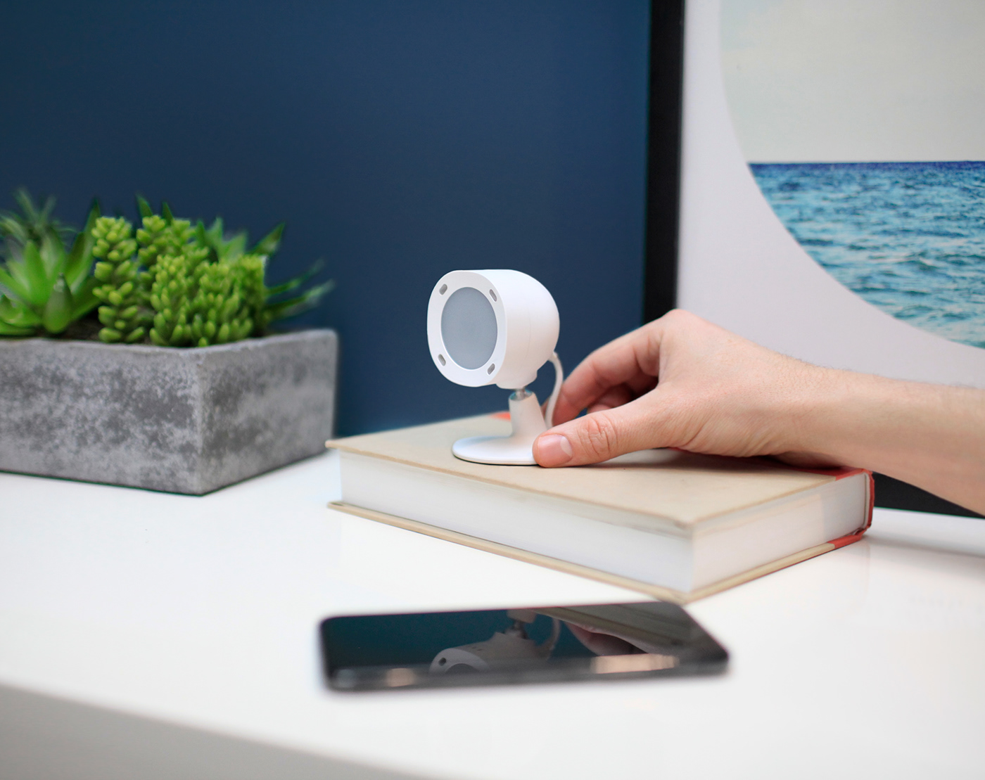 camera privacy tech home device Smart glass shield compact minimal