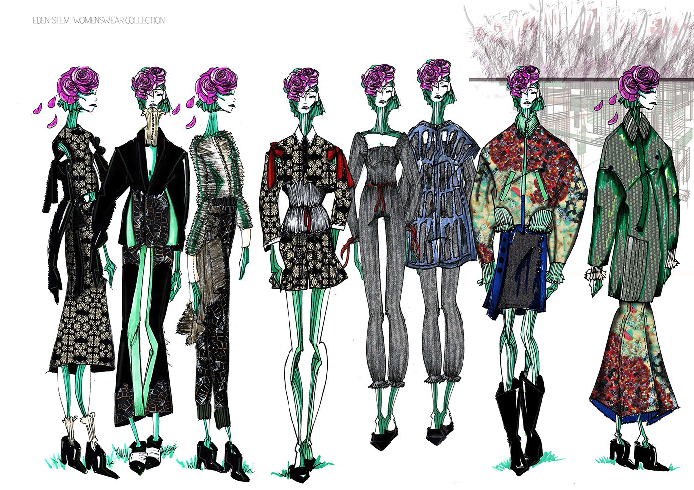 Fashion  womenswear Menswear portfolio fashiondesigner moodboard fashionillustrator