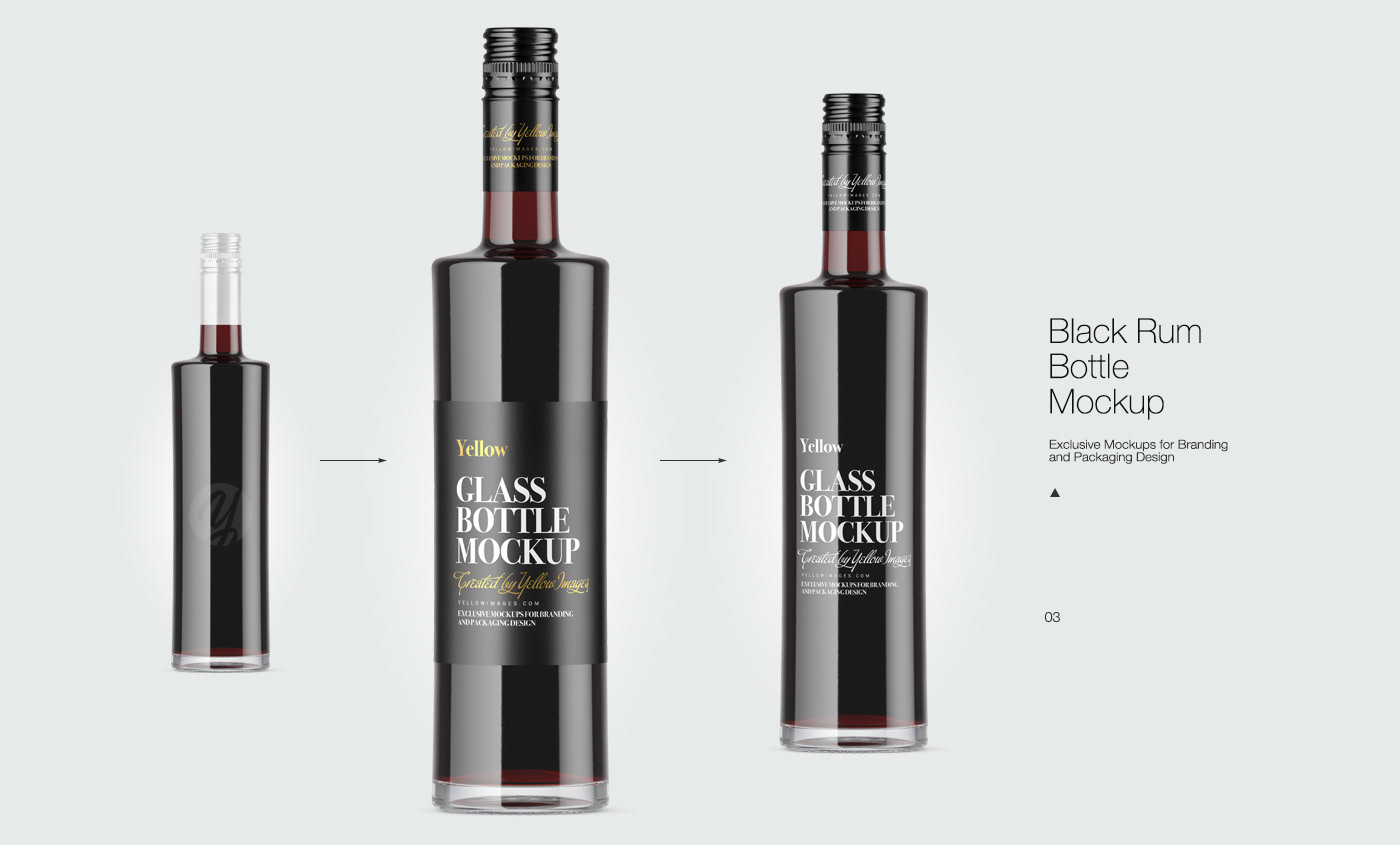 bottle mockup branding  gin glass bottle Mockup Packaging psd Spirits