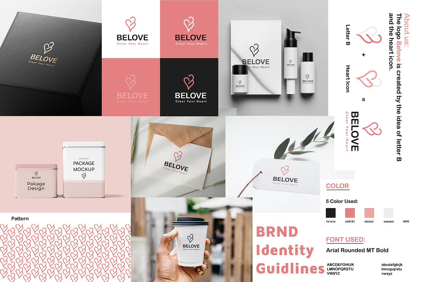 brand identity brand guidelines visual identity Logo Design Love B letter Modern Logo Corporate Identity logo adobe illustrator