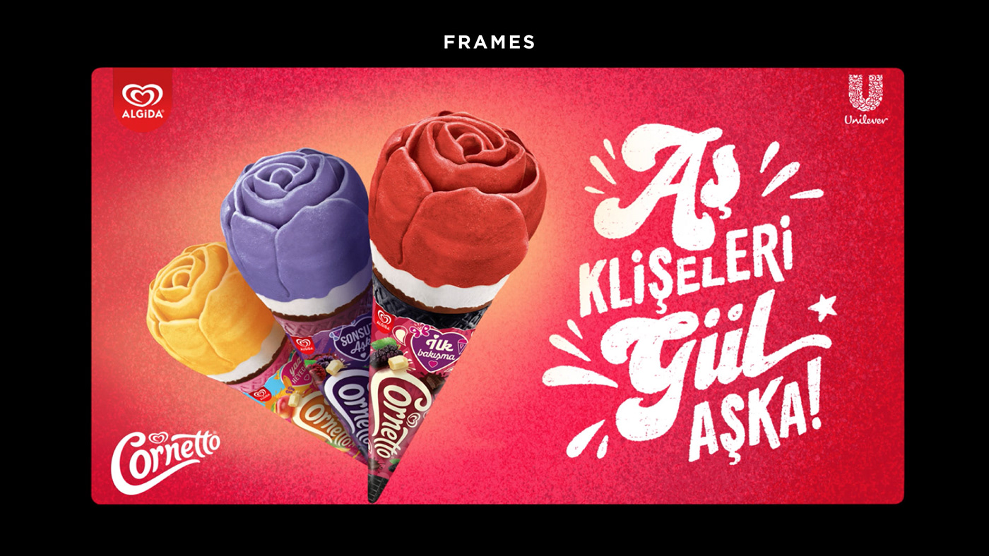 Advertising  artwork billboard handmade ice cream ILLUSTRATION  lettering summer TV Commercial typography  