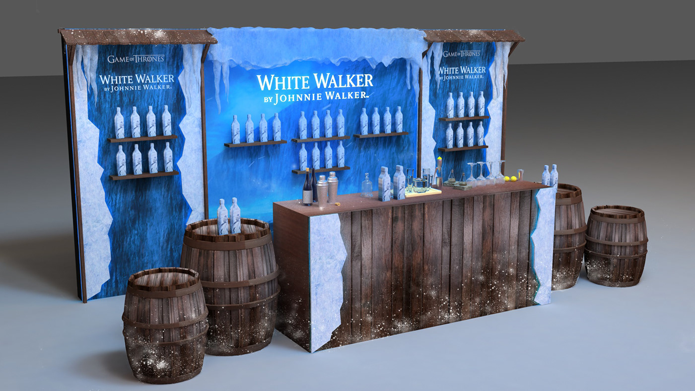 jhonnie walker white walker Game of Thrones Bar Design 3D