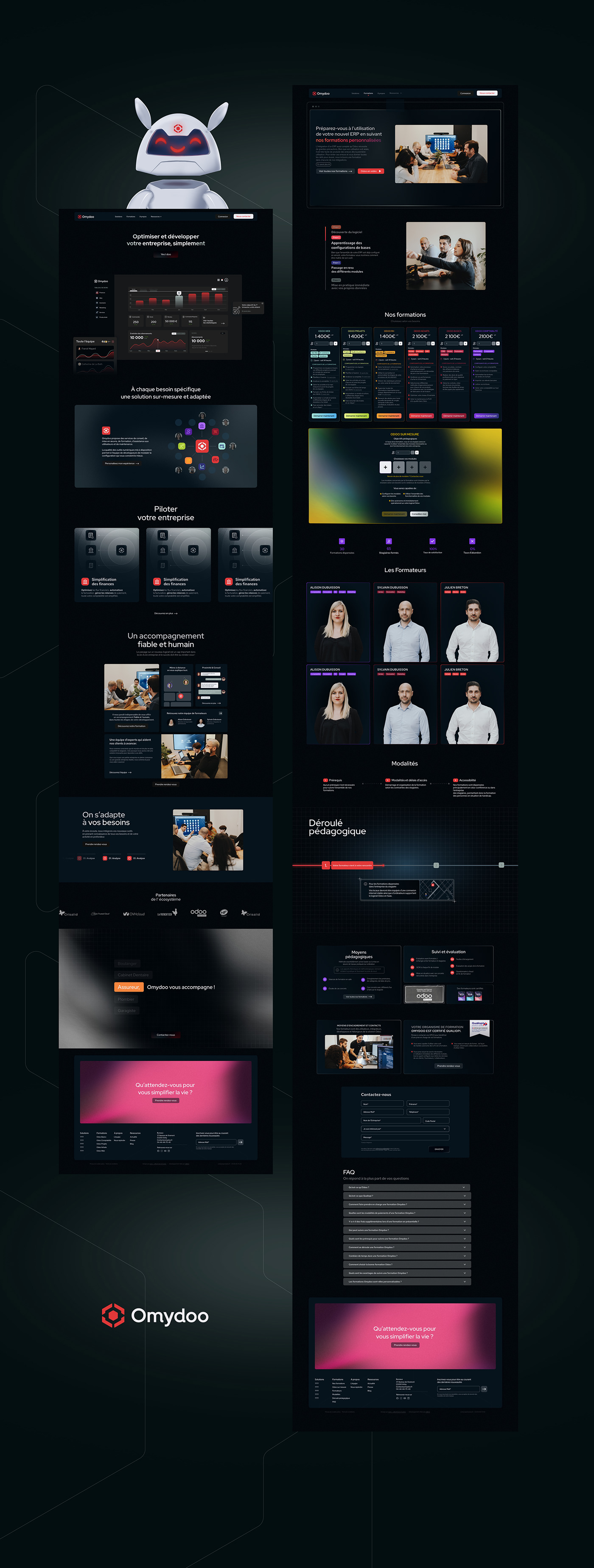 branding  tech robot android UI/UX AWWWARDS black red Technology IT