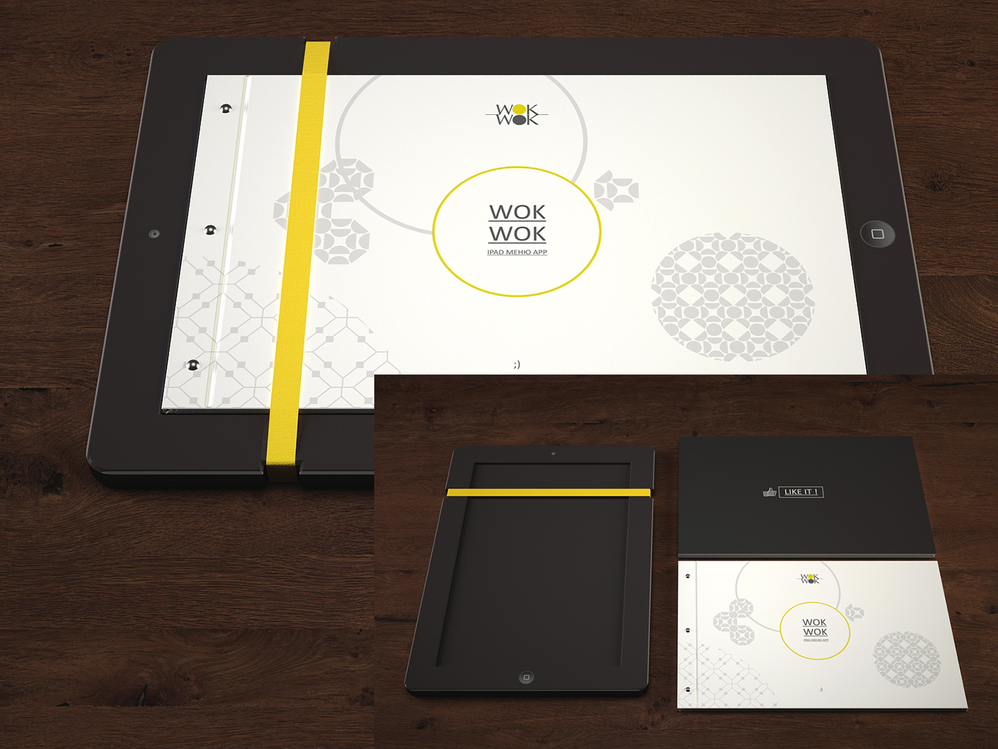 wok panasina cafe design menu logo