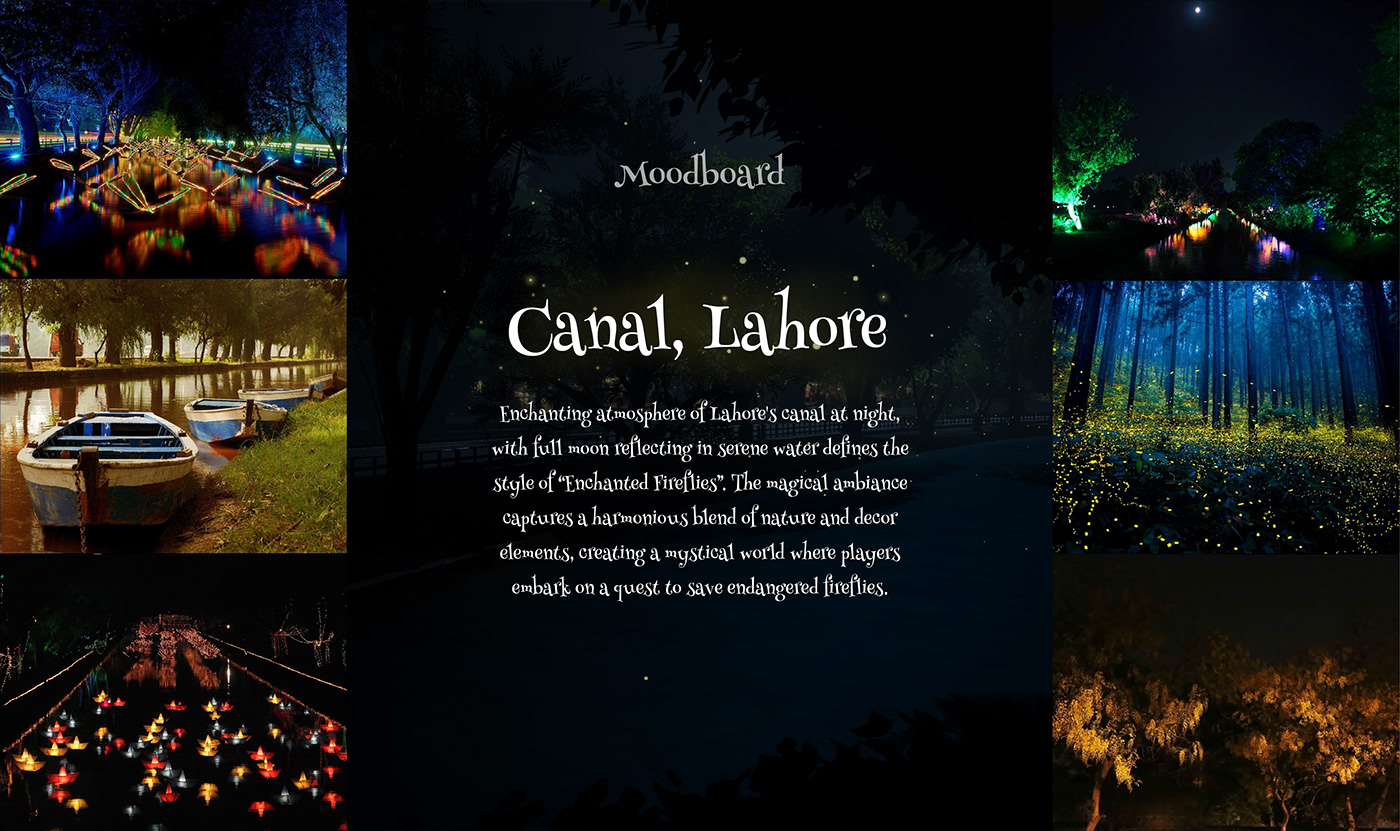 concept, enchanted forest, canal lahore, 3d, vr, boat experience, full moon, experience fireflies