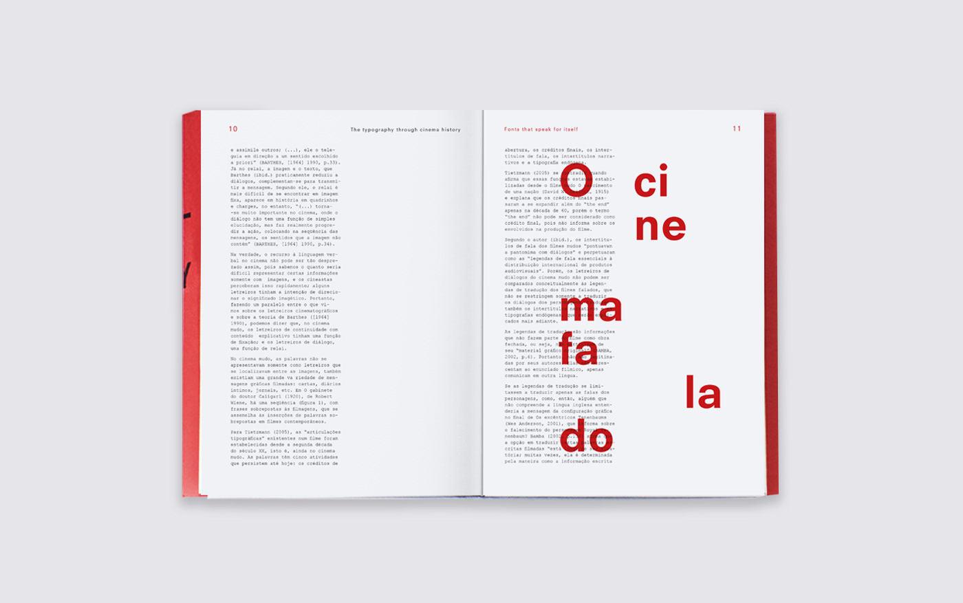 typography   Cinema book gradient red experimental editorial graphic graphicdesign