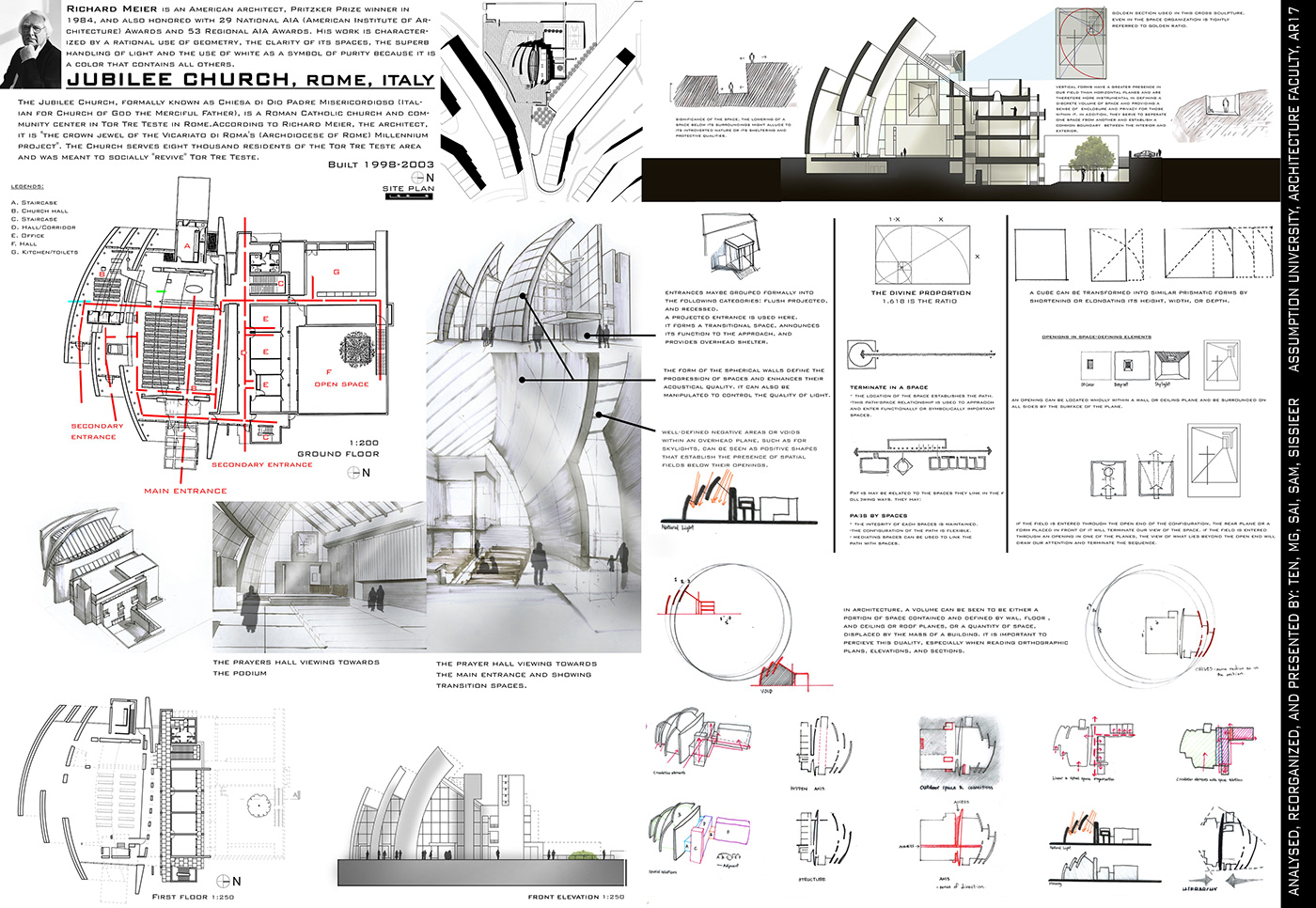 architect Architectural studies architecture Case Study church design richardmeier studentwork