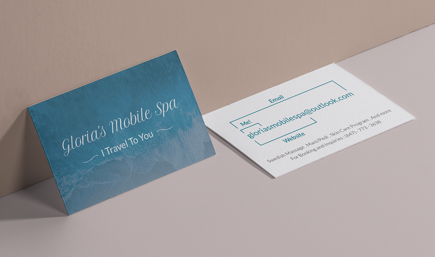business card graphic design  Small Business Spa