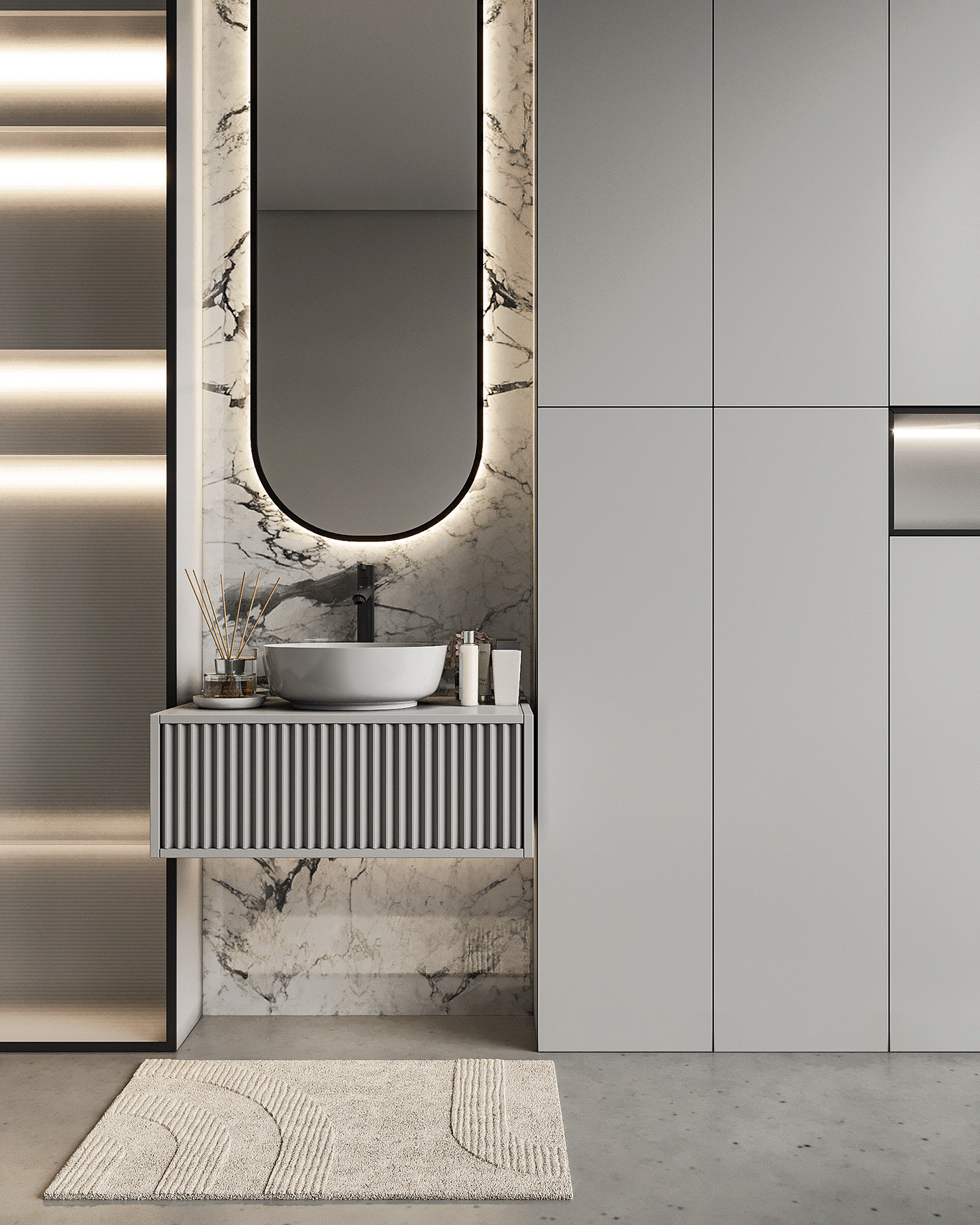 visualization bathroom kitchen Ocean beige