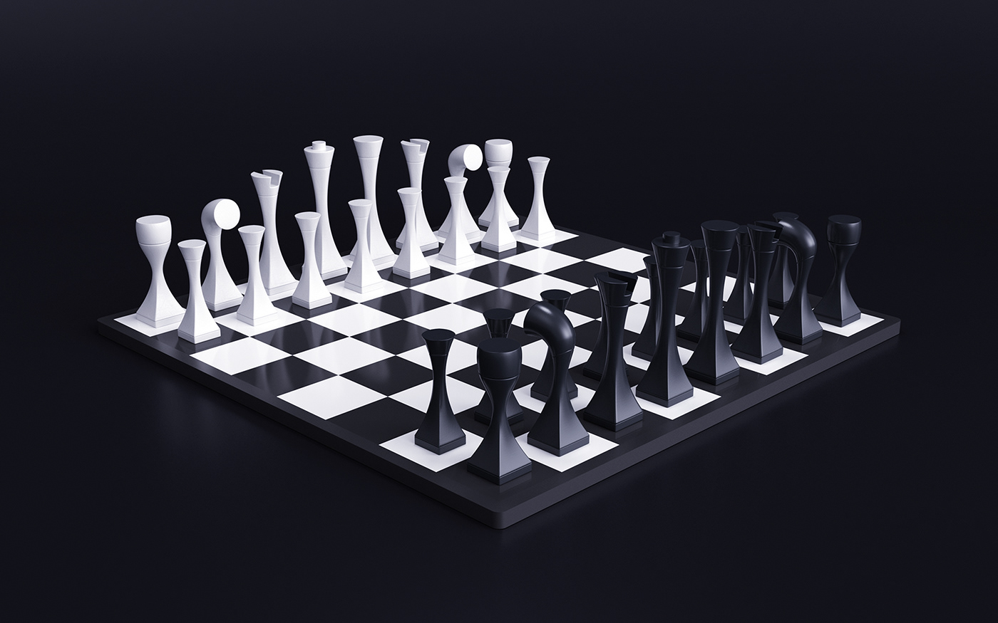 webshocker chess game 3D Render product product design  chess pieces chess set chessboard