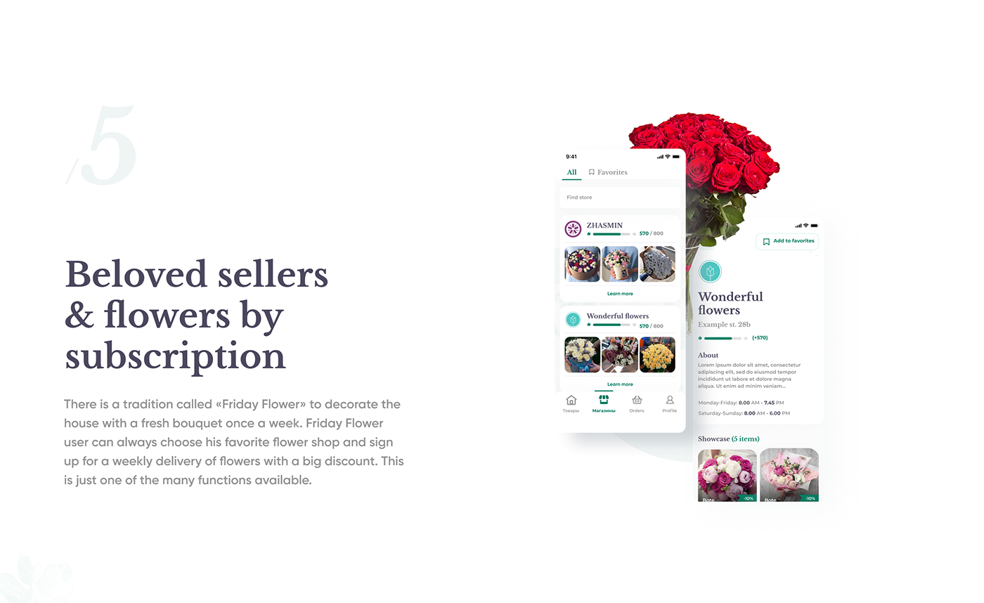 e-commerce Flowers Marketplace mobile store UI ux Web Website Responsive